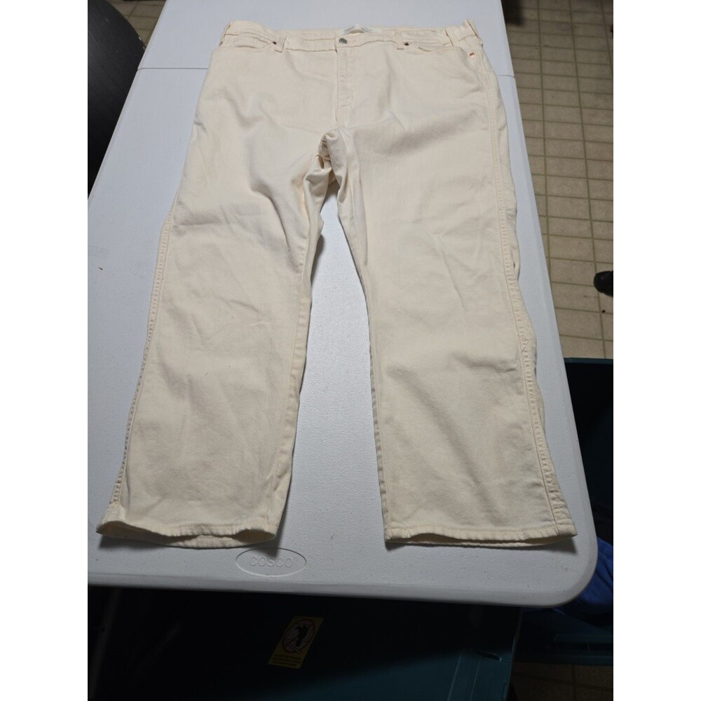 Levi Strauss Signature Heritage High Rise Straight Jeans Size 22 Cream